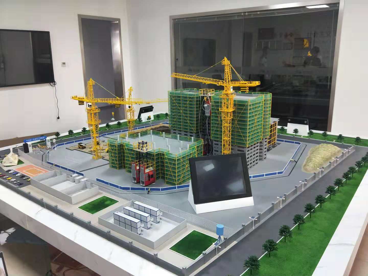 龙港市建筑施工场景模型